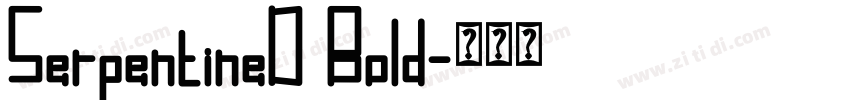 SerpentineD Bold字体转换